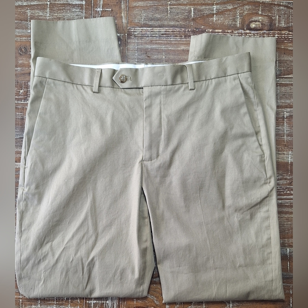 J. Crew Mens (Lot Of 2) Chino Pants (32x30 Tag) Actual Size 34x29 Green & Beige - Picture 9 of 16